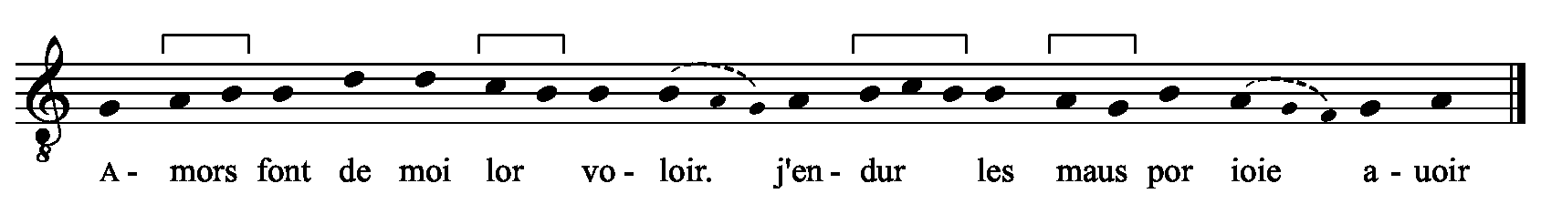 Refrain musical notation